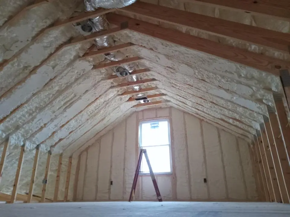 Spray foam roofing application for Crawl Space Insulation project in Monroe